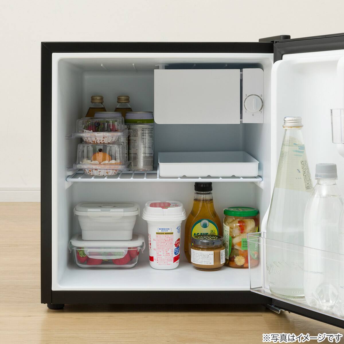 46L 直冷式 1ドア冷蔵庫(GZ2G01 ブラック)(リサイクル回収あり