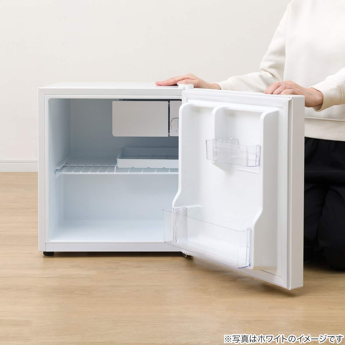 46L 直冷式 1ドア冷蔵庫(GZ2G03 ブラック)(リサイクル回収あり
