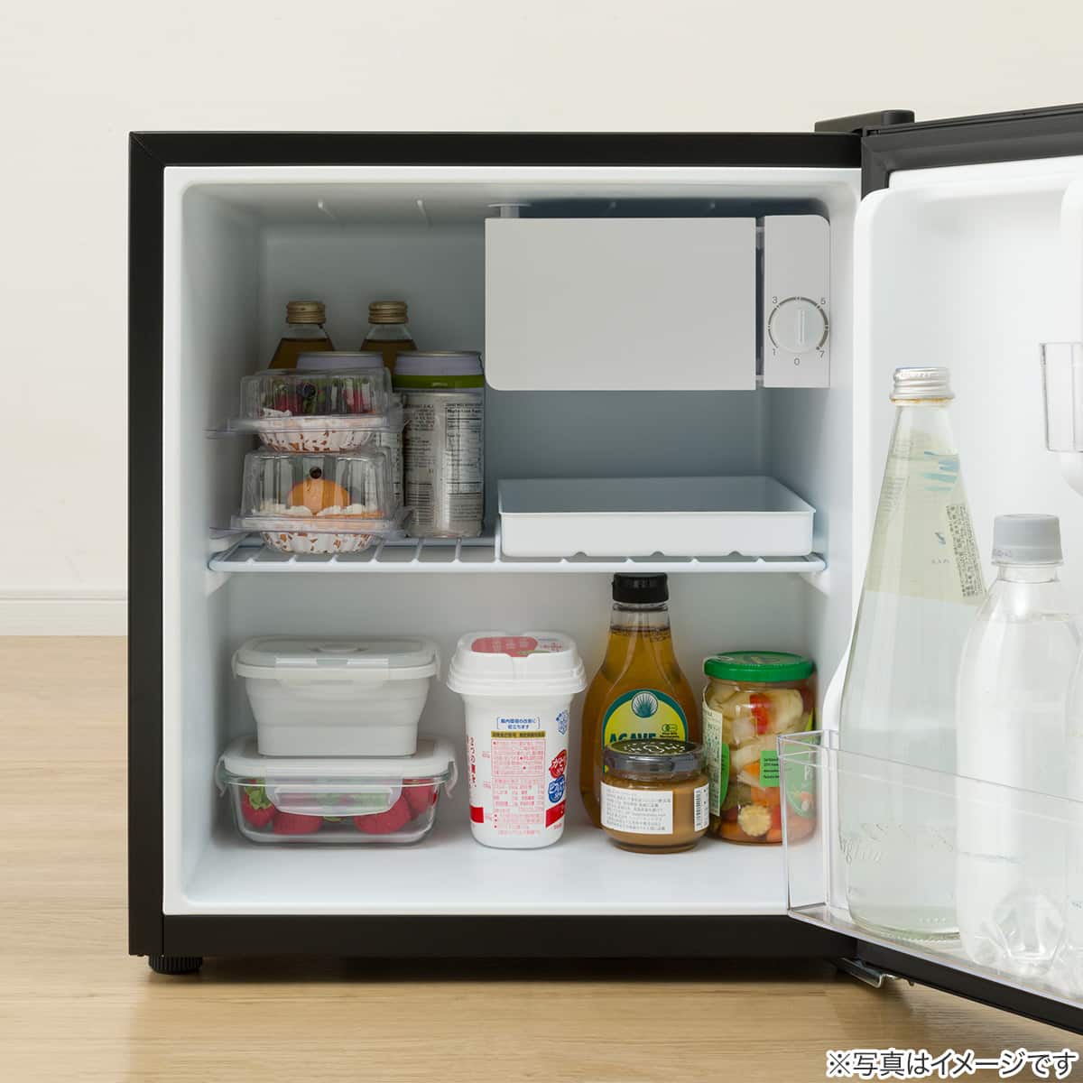 【美品24年製】46L 直冷式 1ドア冷蔵庫 46L 直冷式 1ドア冷蔵庫(GZ2G03 ブラック)(リサイクル回収なし
