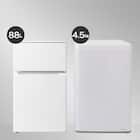 【家電2点セット】88L冷蔵庫+4.5kg洗濯機セット(ホワイト) 1枚目画像