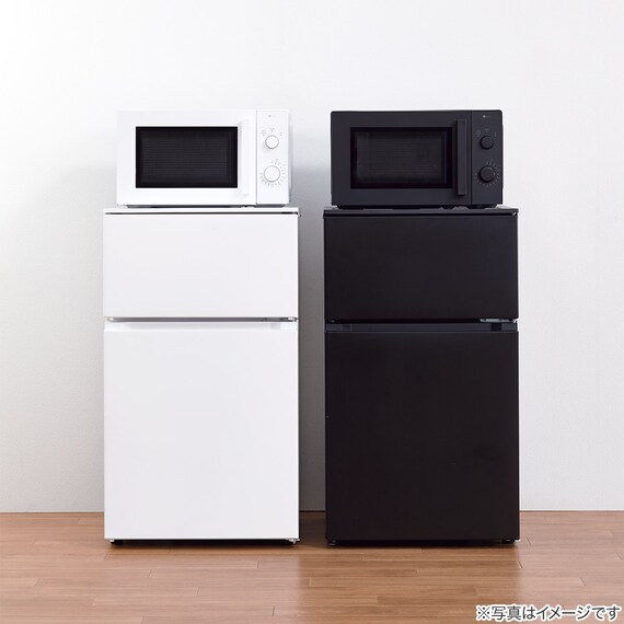 88L 直冷式 2ドア 冷凍冷蔵庫 (GZ2G04 右開き ブラック)(リサイクル 