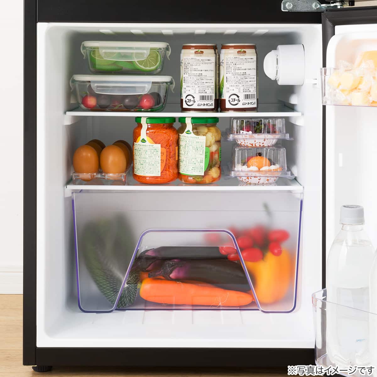 88L 直冷式 2ドア 冷凍冷蔵庫 (GZ2G04 右開き ブラック)(リサイクル