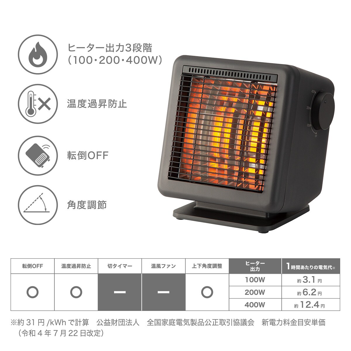 リフレクトヒーター JST－605M(JH01 DGY) | ニトリネット【公式】 家具