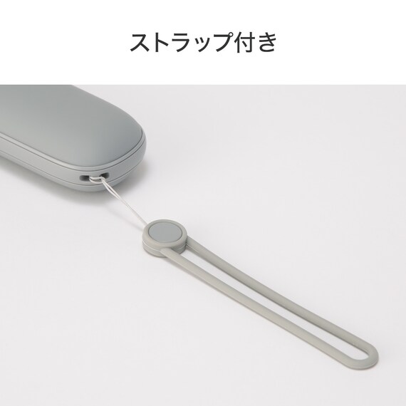 手のひらに収まる充電式カイロ(WK02 GY) 5枚目画像