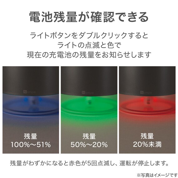 大容量コードレスデスク加湿器(DM08N DGY) 8枚目画像