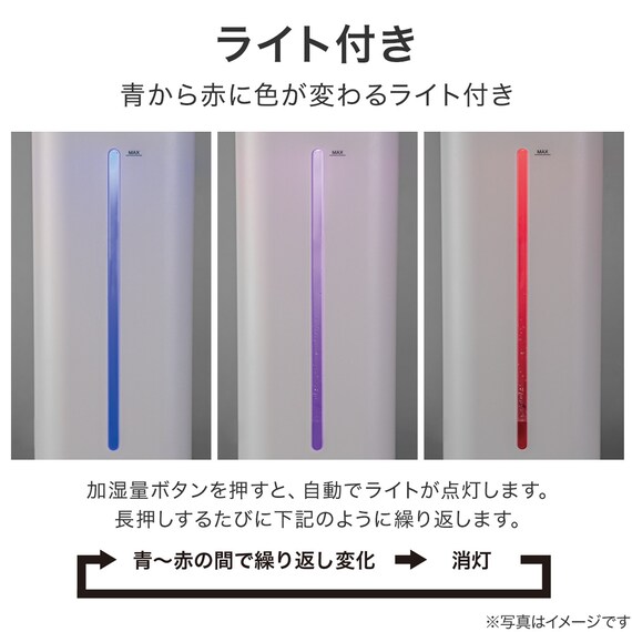 タワー型ハイブリッド加湿器(HB02N WH) 13枚目画像