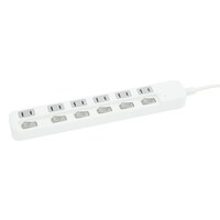 節電タップ6個口 2m(LB-6C6S ホワイト)