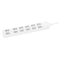 節電タップ6個口 2m(LB-6C6S ホワイト)