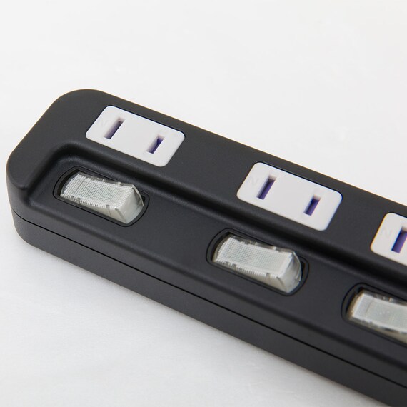 節電タップ6個口 2m(LB-6C6S ブラック) 7枚目画像