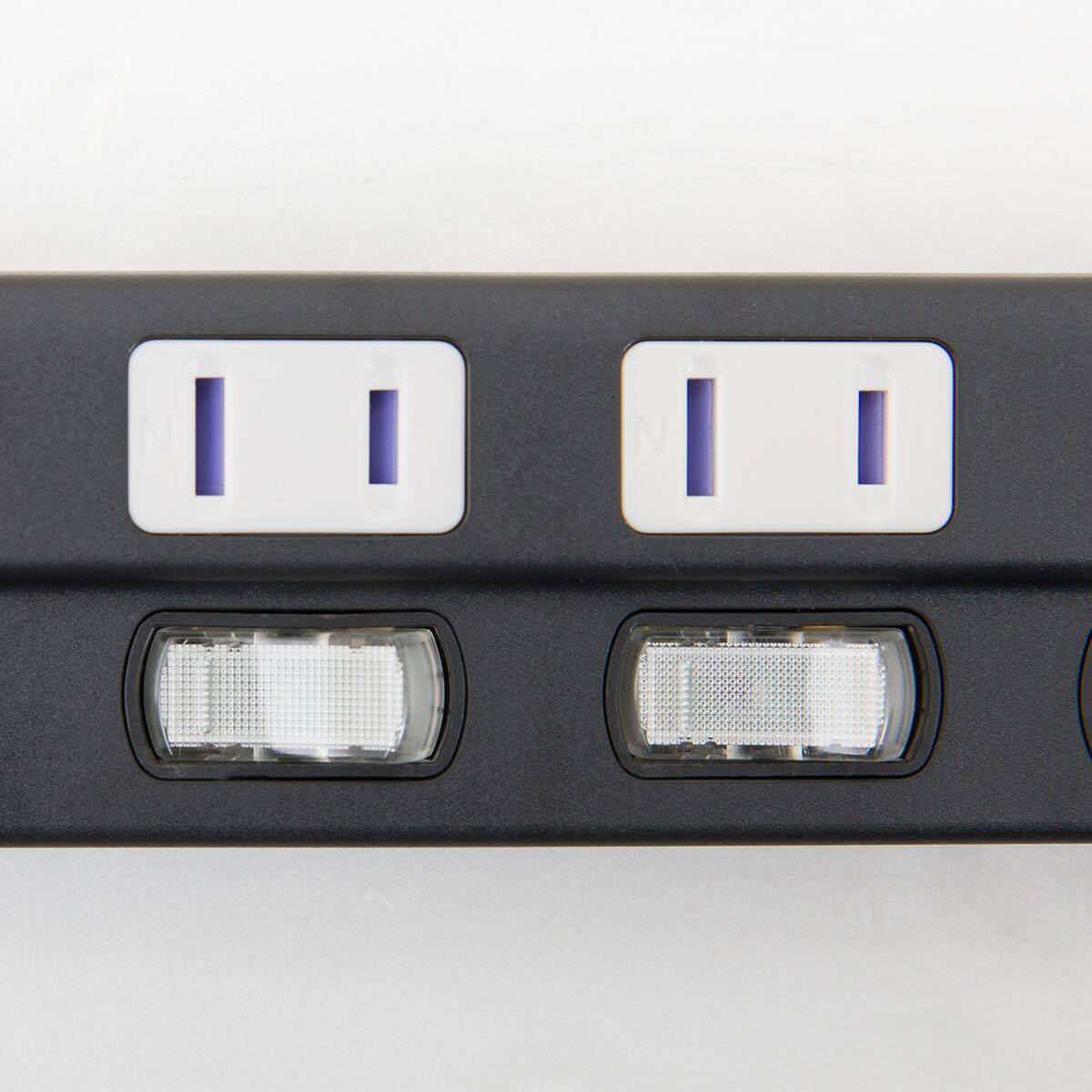 節電タップ6個口 2m(LB-6C6S ブラック) | ニトリネット【公式】 家具