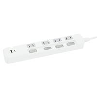 USB付節電タップ4個口 2m(Type-A 1ポート＋Type-C 1ポート)(LB-4C4S-1A1C)