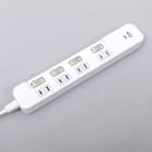 USB付節電タップ4個口 2m(Type-A 1ポート+Type-C 1ポート)(LB-4C4S-1A1C) 6枚目画像