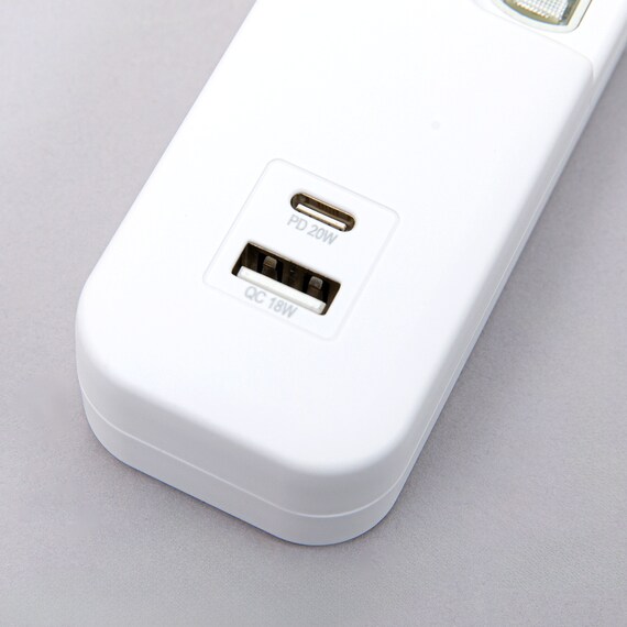 USB付節電タップ4個口 2m(Type-A 1ポート＋Type-C 1ポート)(LB-4C4S-1A1C) 10枚目画像