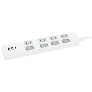 USB付節電タップ4個口(Type-A 2ポート＋Type-C 1ポート)(LB-4C4S-2A1C)