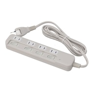 節電タップ(4口 LB-4C4S モカ)