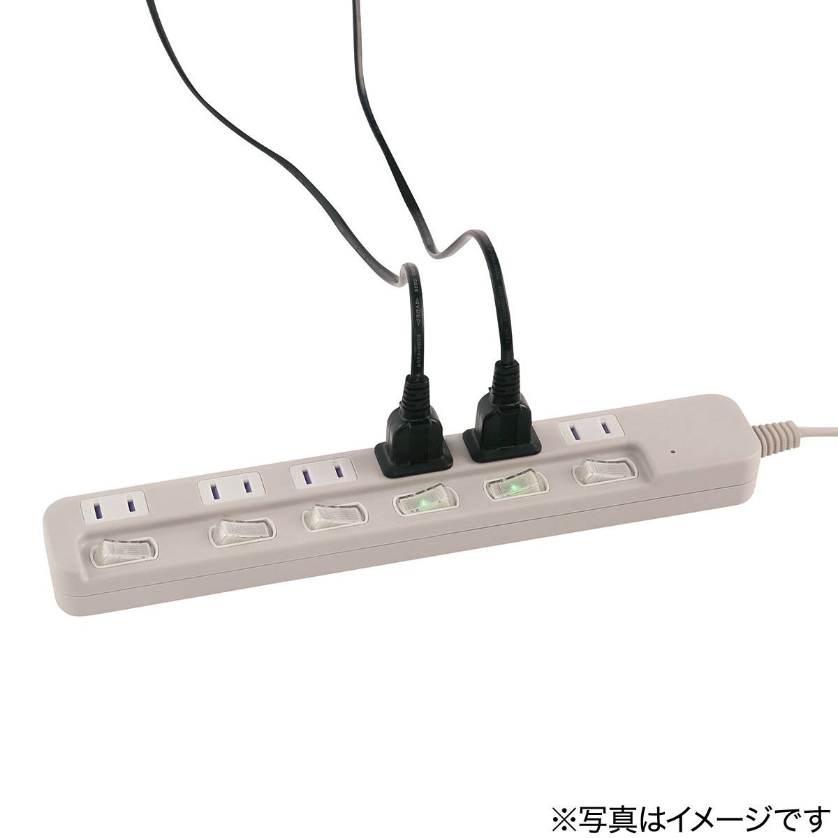 節電タップ6口(LB-6C6S モカ) | ニトリネット【公式】 家具 節電タップ6口(LB-6C6S モカ) | ニトリネット【公式】 家具