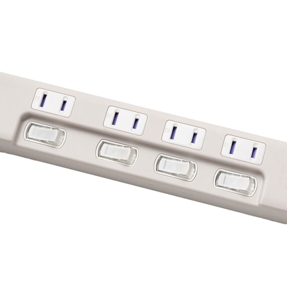 USB付節電タップ4個口(モカ) 2枚目画像