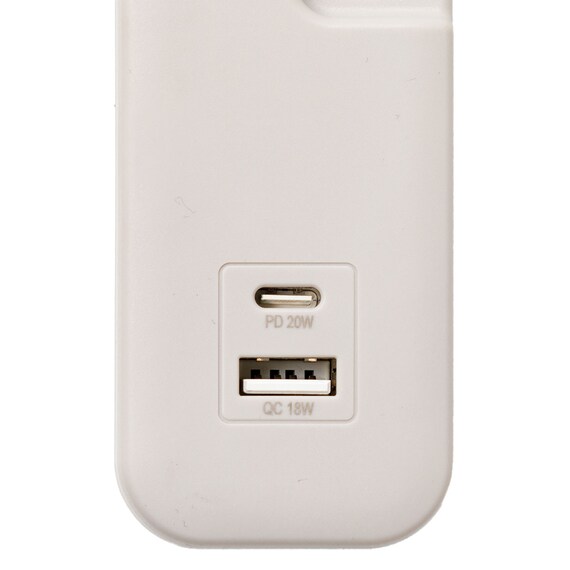 USB付節電タップ4個口(モカ) 3枚目画像