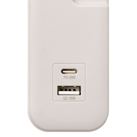 USB付節電タップ4個口(モカ) 3枚目画像