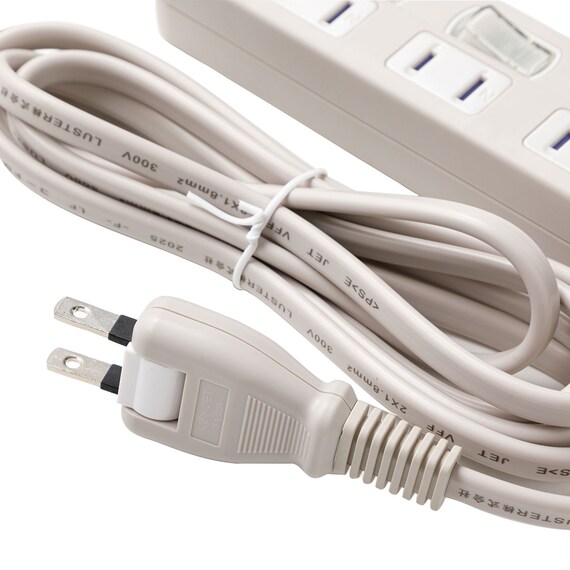 USB付節電タップ4個口(モカ) 6枚目画像