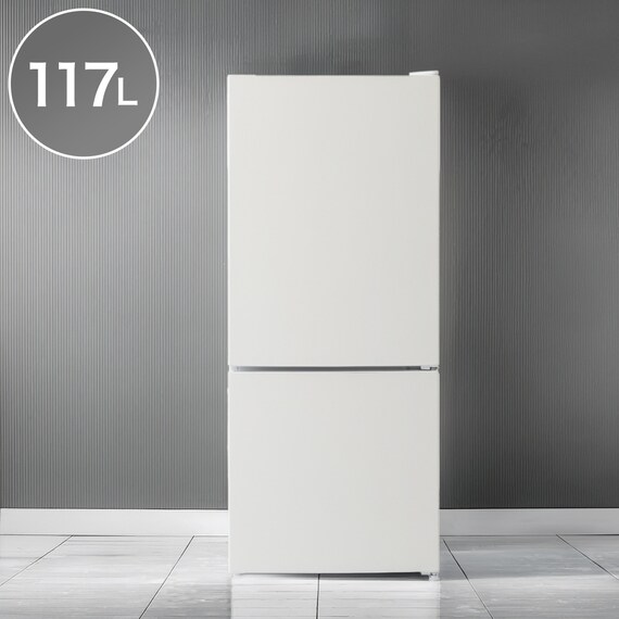 117L 直冷式 2ドア冷凍冷蔵庫(ML2G02 ホワイト)(リサイクル回収なし) 1枚目画像