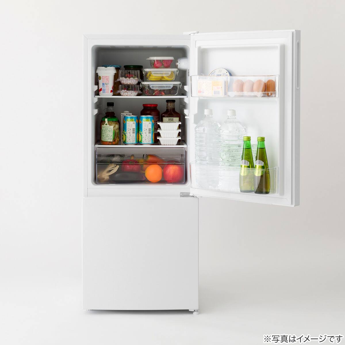 117L 直冷式 2ドア冷凍冷蔵庫(ML2G02 ホワイト)(リサイクル回収なし