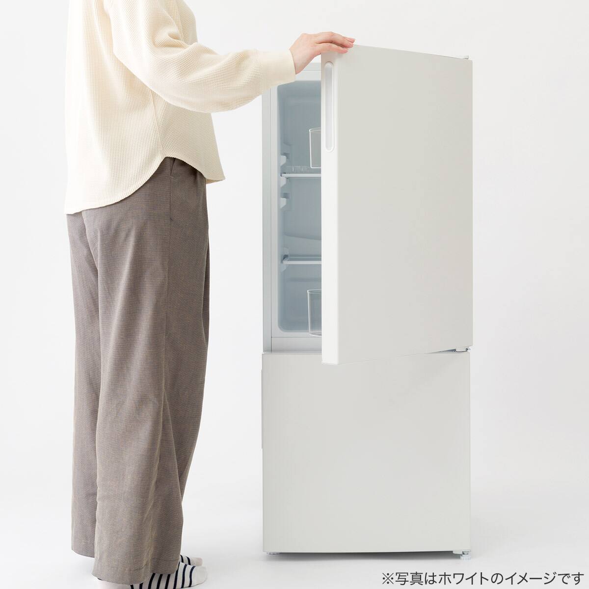 117L 直冷式 2ドア冷凍冷蔵庫(ML2G02 ブラック)(リサイクル回収あり