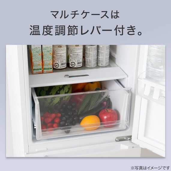 236L 2ドアファン式 スリム冷凍冷蔵庫 (ML2G01 ホワイト)(リサイクル回収なし) 5枚目画像