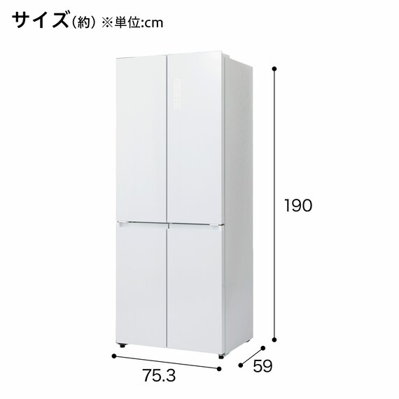 410L 4ドアファン式 冷凍冷蔵庫 (TL2G01 ホワイト)(リサイクル回収なし) 22枚目画像