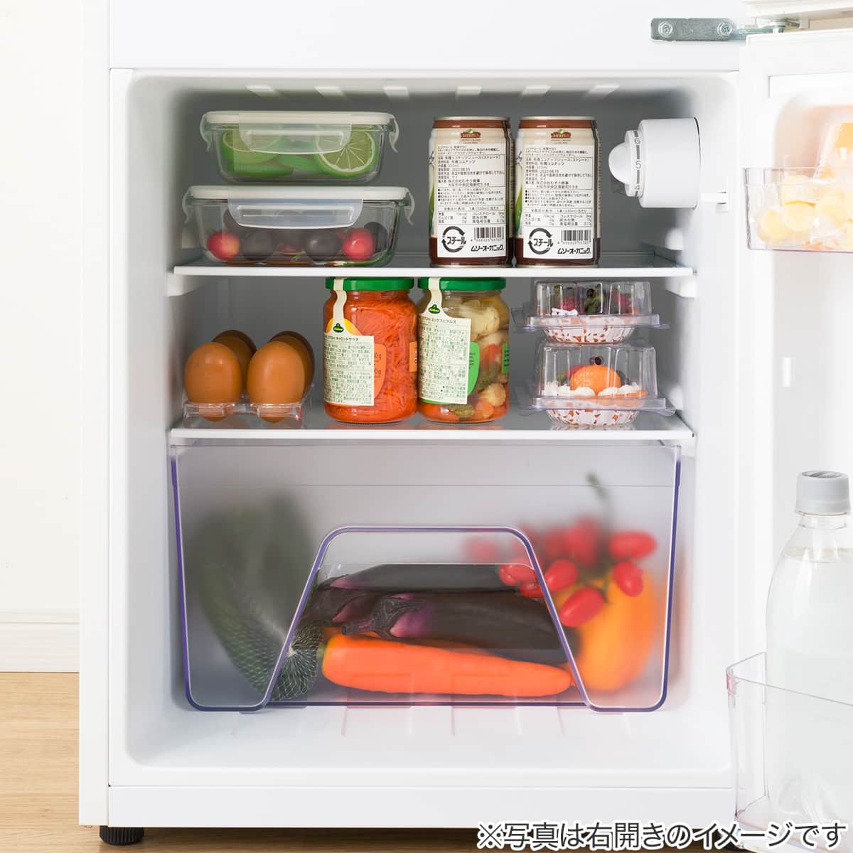 88L 直冷式 2ドア 冷凍冷蔵庫 (GZ2G04 左開き ホワイト)(リサイクル