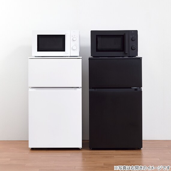 88L 直冷式 2ドア 冷凍冷蔵庫 (GZ2G04 左開き ホワイト)(リサイクル 