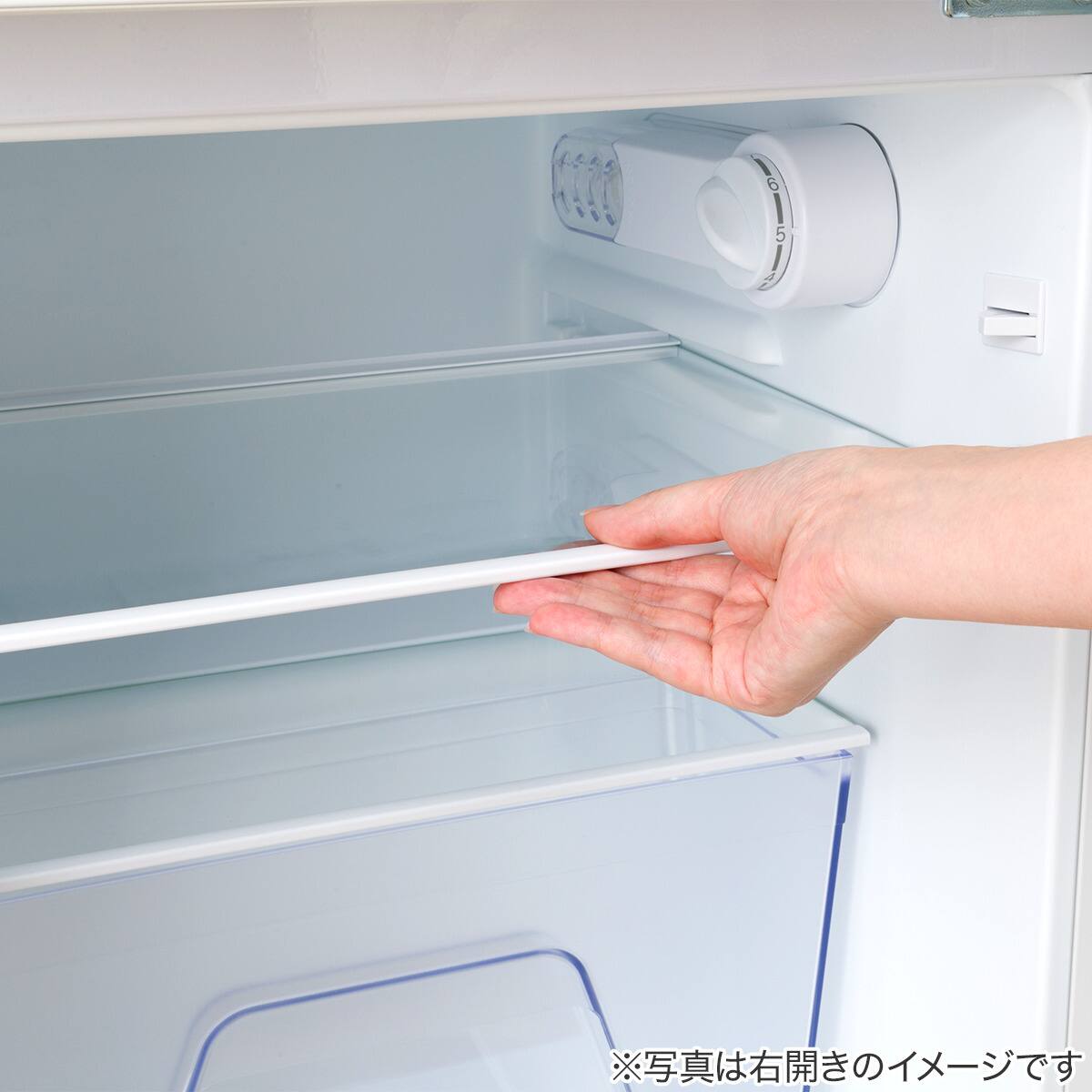 88L 直冷式 2ドア 冷凍冷蔵庫 (GZ2G04 左開き ブラック)(リサイクル