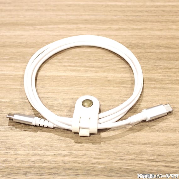 まとまるコードクリップ レザー風 3本入り(ホワイト) 2枚目画像