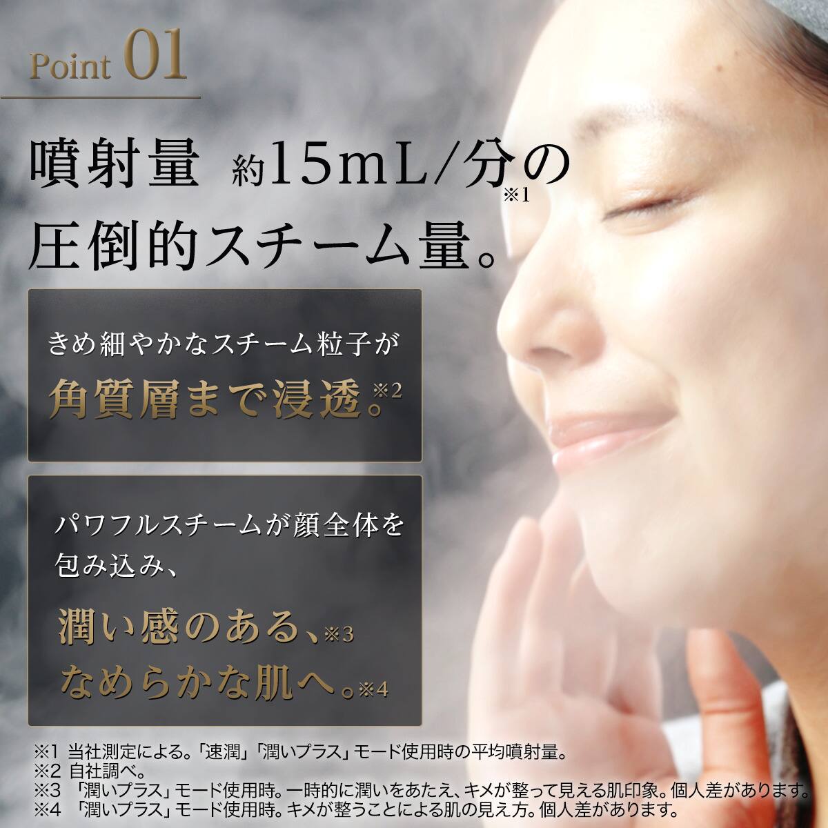 6分で潤いをサポートできる フェイススチーマー (NK251 ホワイト