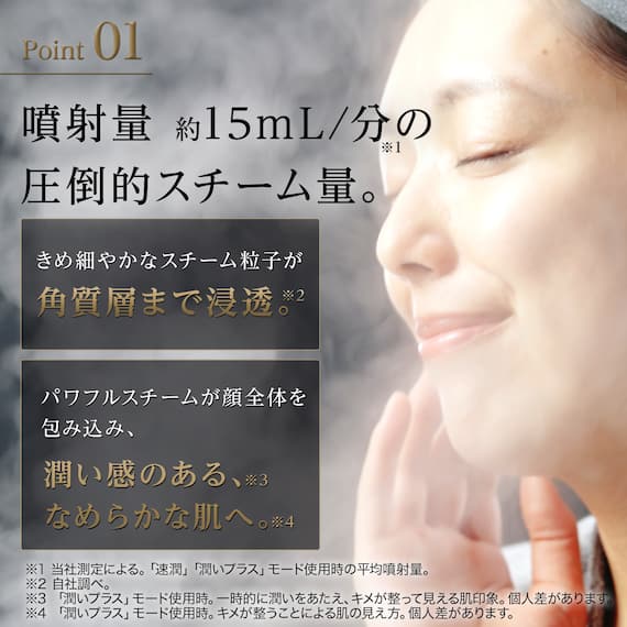 6分で潤いをサポートできる フェイススチーマー (NK251 ホワイト) 3枚目画像
