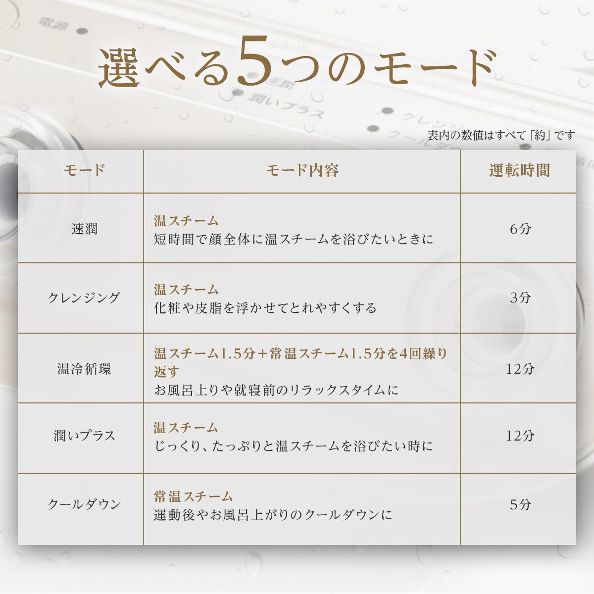 6分で潤いをサポートできる フェイススチーマー (NK251 モカ) | ニトリ