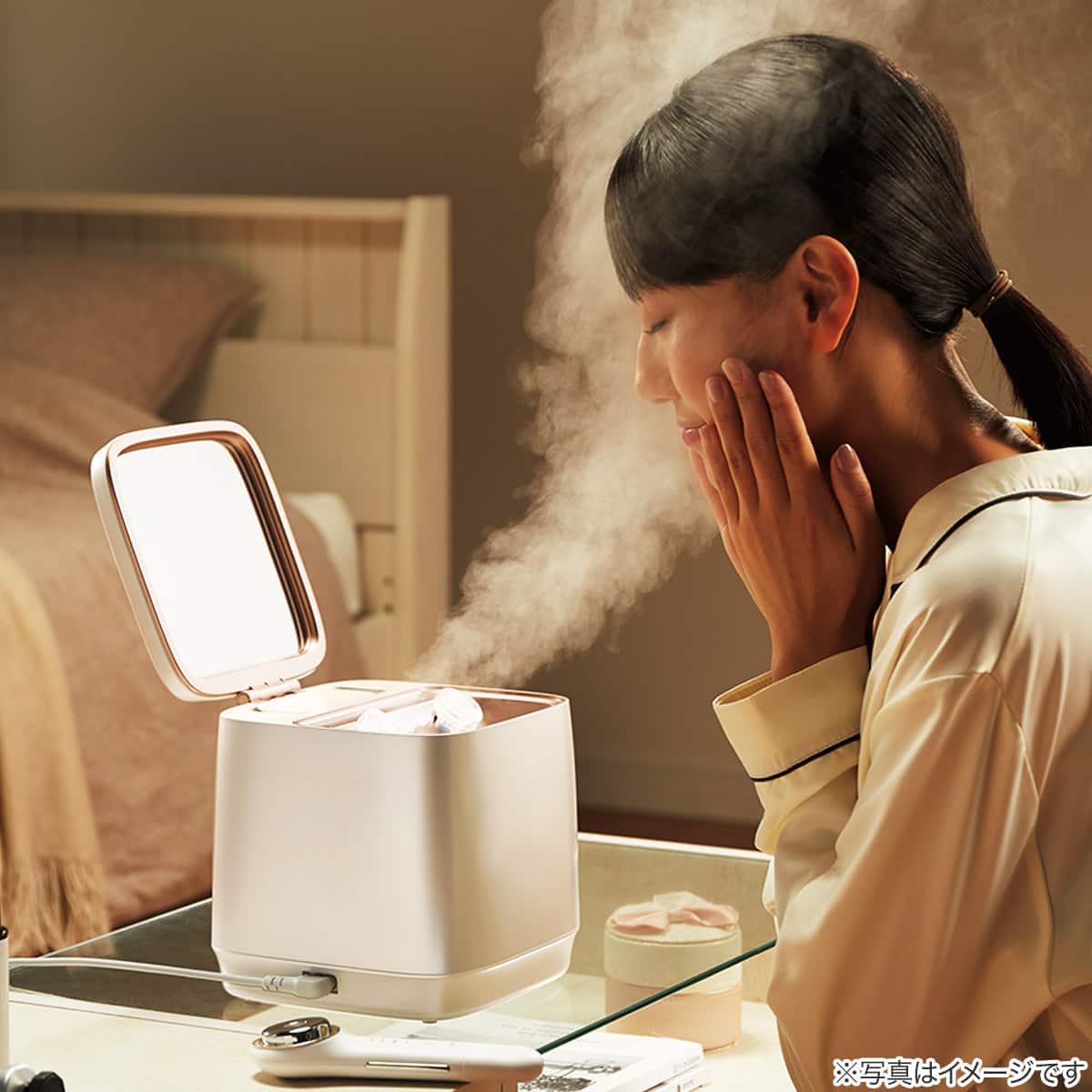 6分で潤いをサポートできる フェイススチーマー (NK251 モカ) | ニトリ