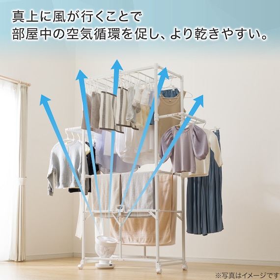 上下左右自動首振り DCタイプ コードレスサーキュレーター (15cm SK03NG-WH) 9枚目画像