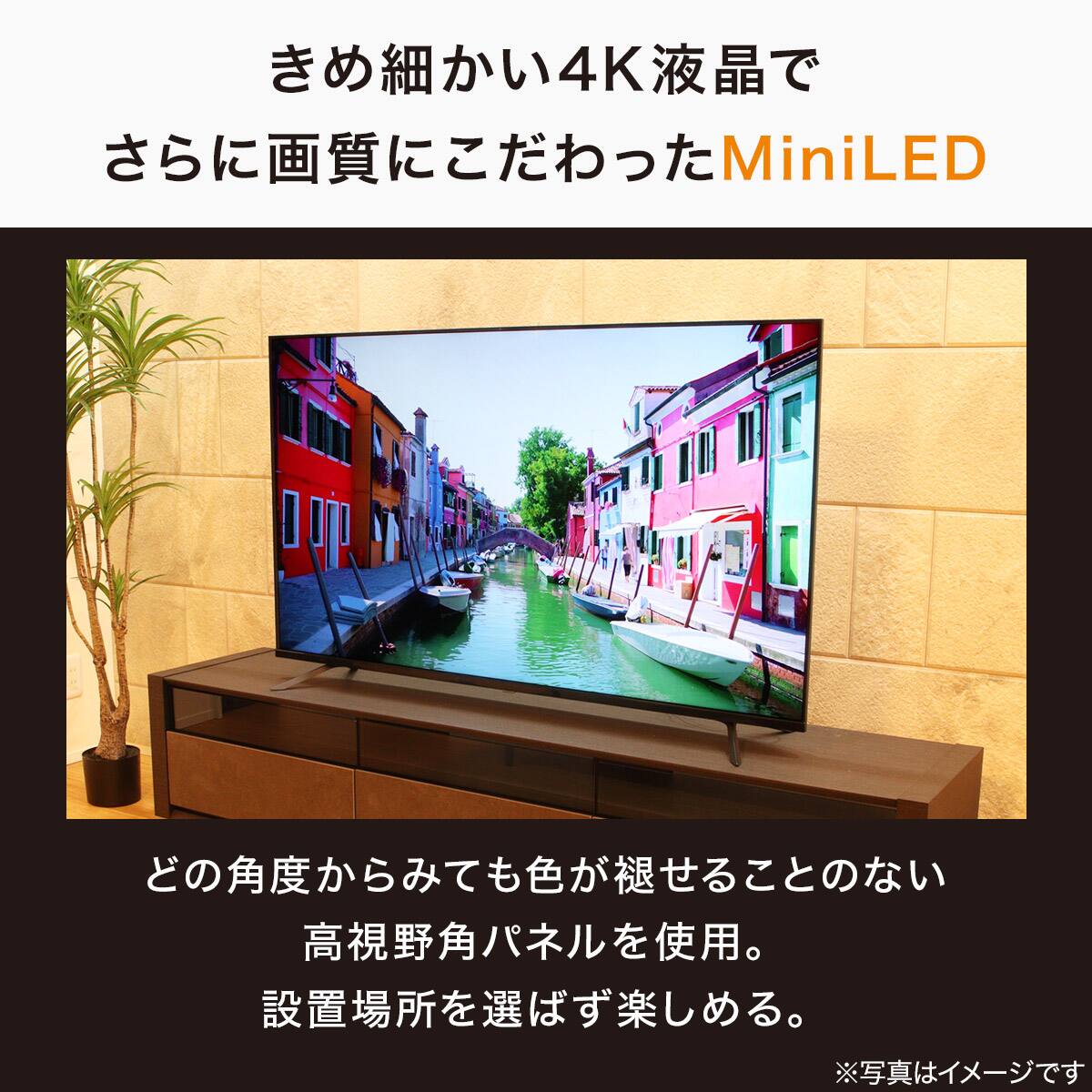 65型 4K対応 Mini LED 液晶テレビ (N65TB2UM2V ブラック)(リサイクル