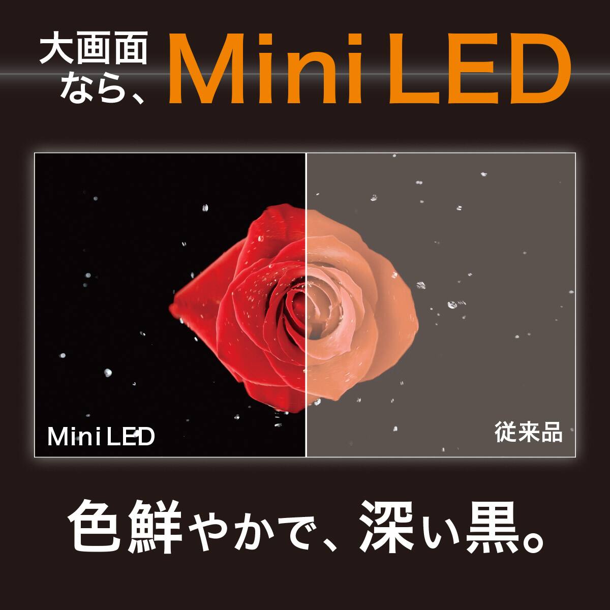 壁掛けテレビ 壁掛けパーツ付き 65型 4K対応 Mini LED 液晶