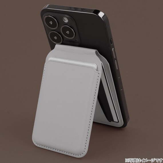 スマホに付けるカードケース 2枚収納(JT-510 モカ) 2枚目画像