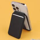 スマホに付けるカードケース 2枚収納(JT-510 ブラック) 2枚目画像