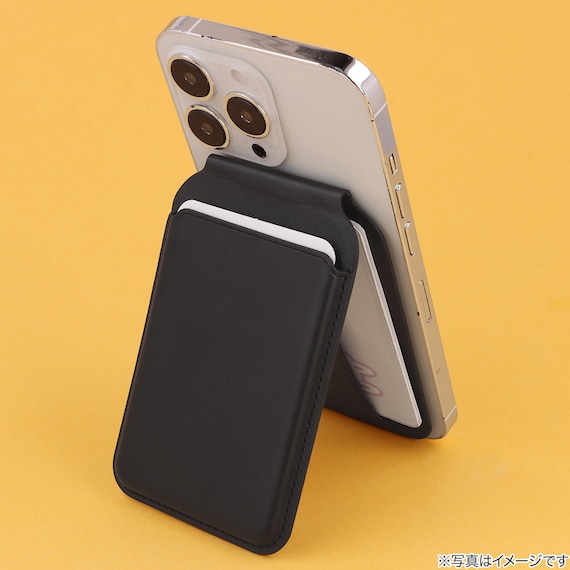 スマホに付けるカードケース 2枚収納(JT-510 ブラック) 2枚目画像