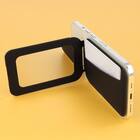 スマホに付けるカードケース 2枚収納 鏡付き(JT-512 ブラック) 1枚目画像