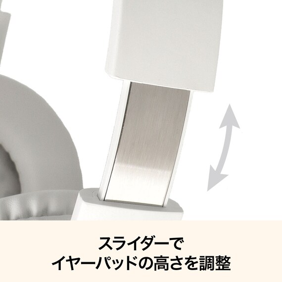 折りたたみできるワイヤレスヘッドホン(KRY-HP ホワイト) 2枚目画像