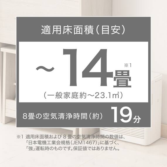 スリム空気清浄機(NR-402 ホワイト) 5枚目画像