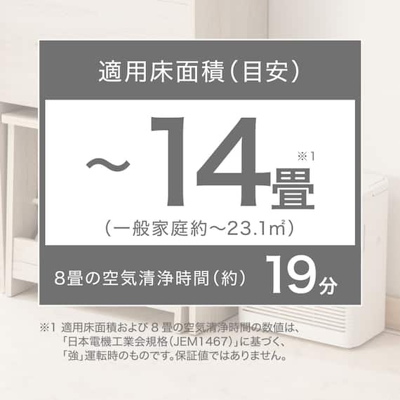 スリム空気清浄機(NR-402 ホワイト) 5枚目画像