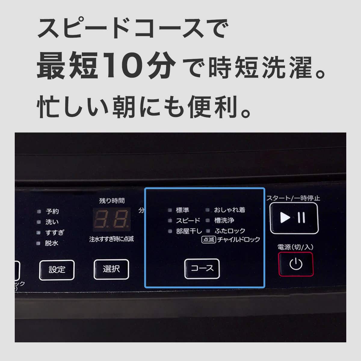 4.5kg全自動洗濯機(NT45T1ブラック) (リサイクル回収あり) | ニトリ