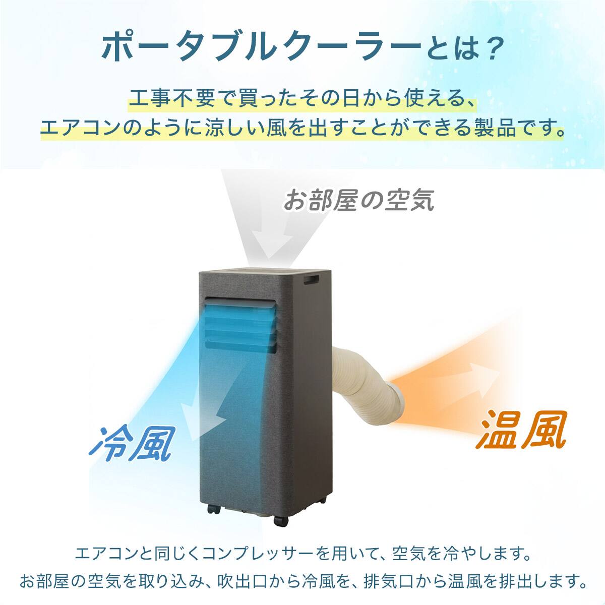 ポータブルクーラー (NRｰ101ON ダークグレー) | ニトリネット【公式