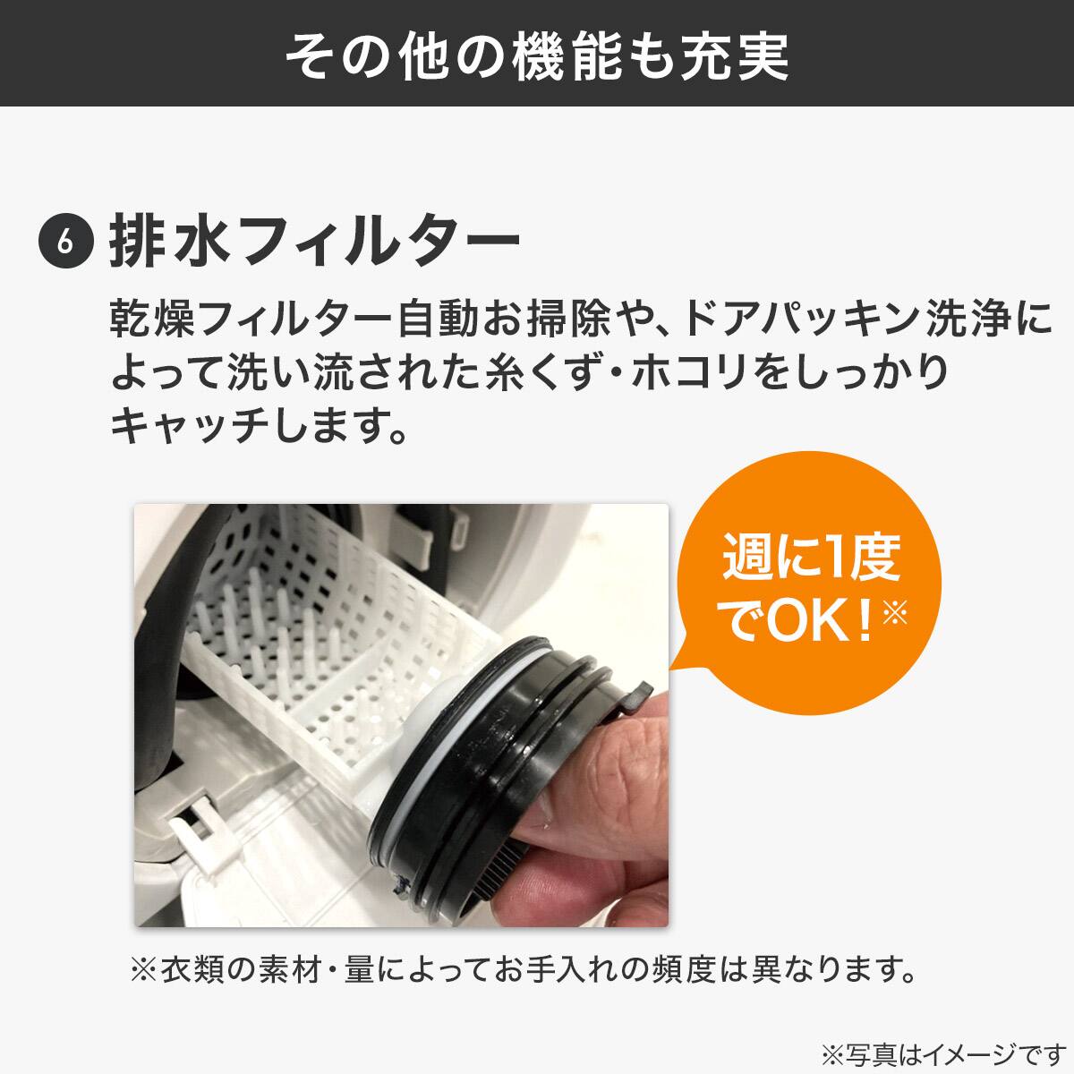6kgドラム式洗濯乾燥機 (ND60KL ホワイト)(リサイクル回収あり